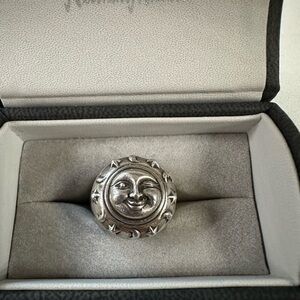 Silver Sun and Moon Ring